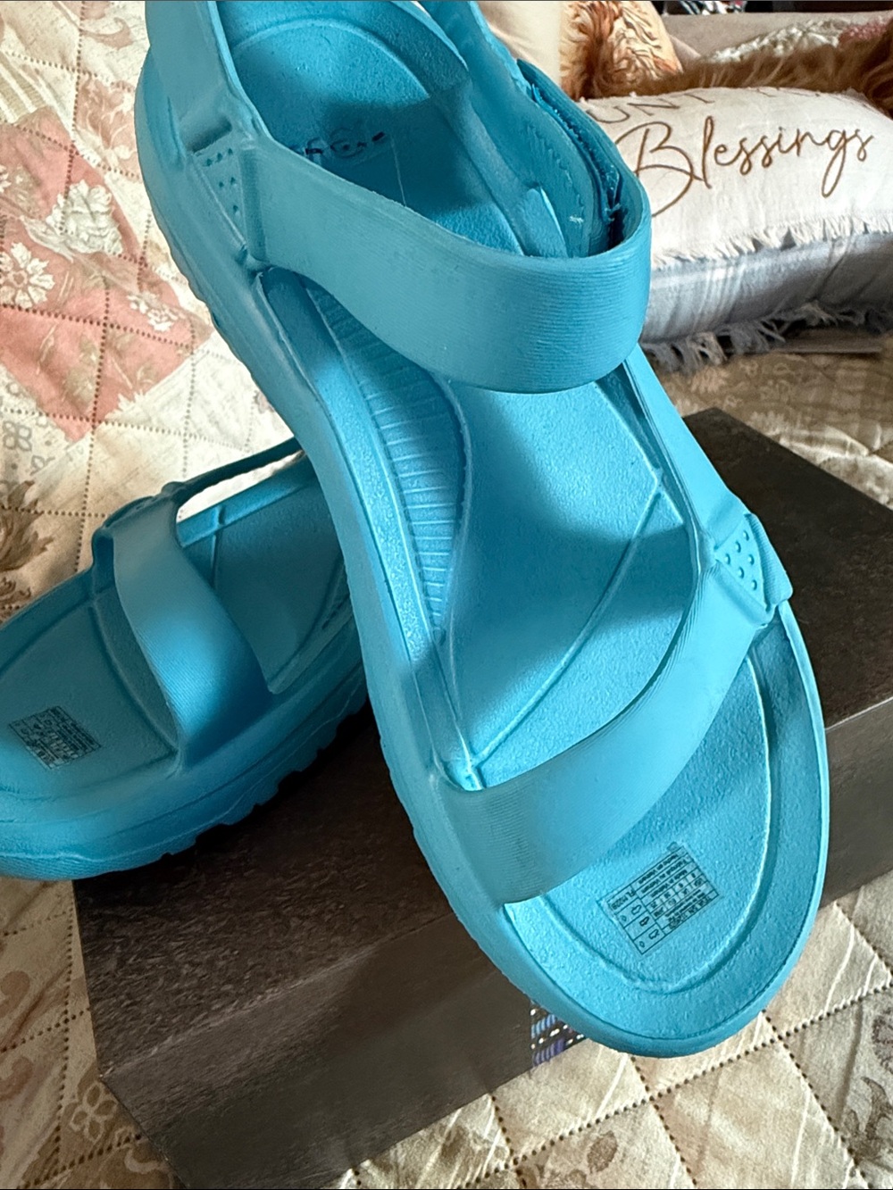 Teva Bright Turquoise Sport Sandals - Picture 4 of 5